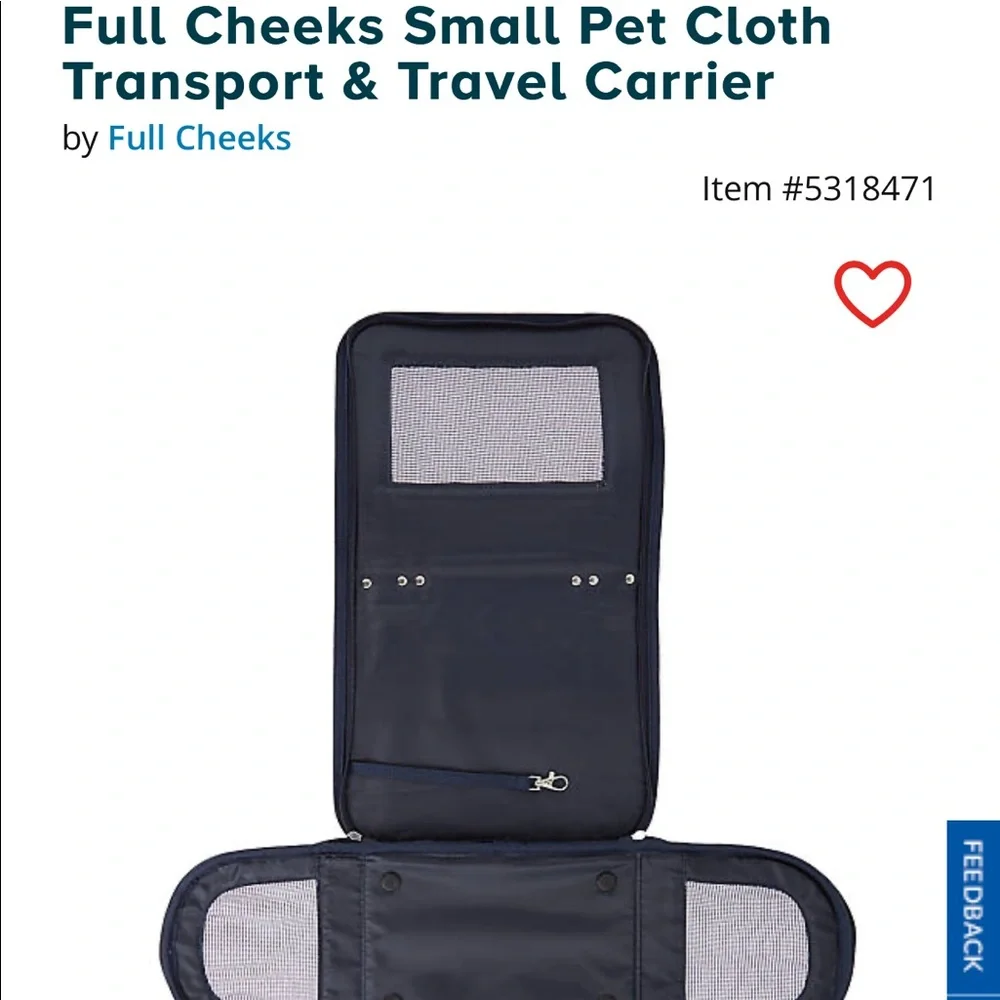 Full cheeks small pet cloth transport & travel carrier
